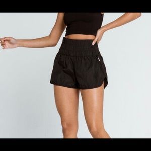 Free people black the way home shorts